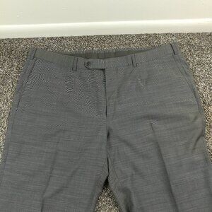 Ermenegildo Zegna Dress Pants Cashmere Silk Wool Micro Checked Gray 40x29 NWOT?